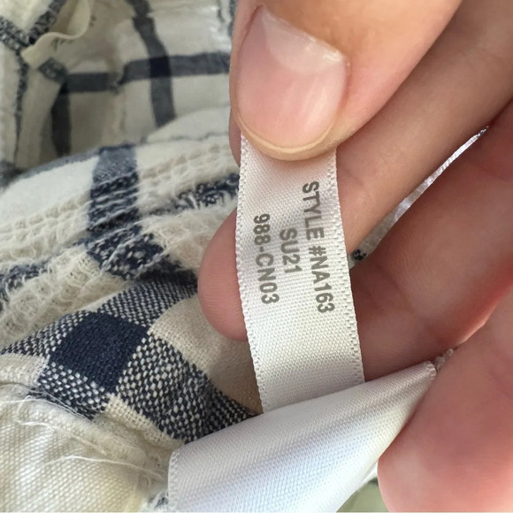 Madewell Linen-Cotton Pleated Mid-Length Shorts in Windowpane Size 12 - Picture 10 of 10